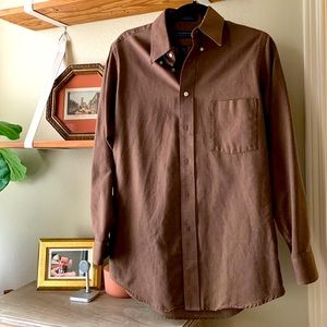 Men’s Wrinkle Free Brown button down